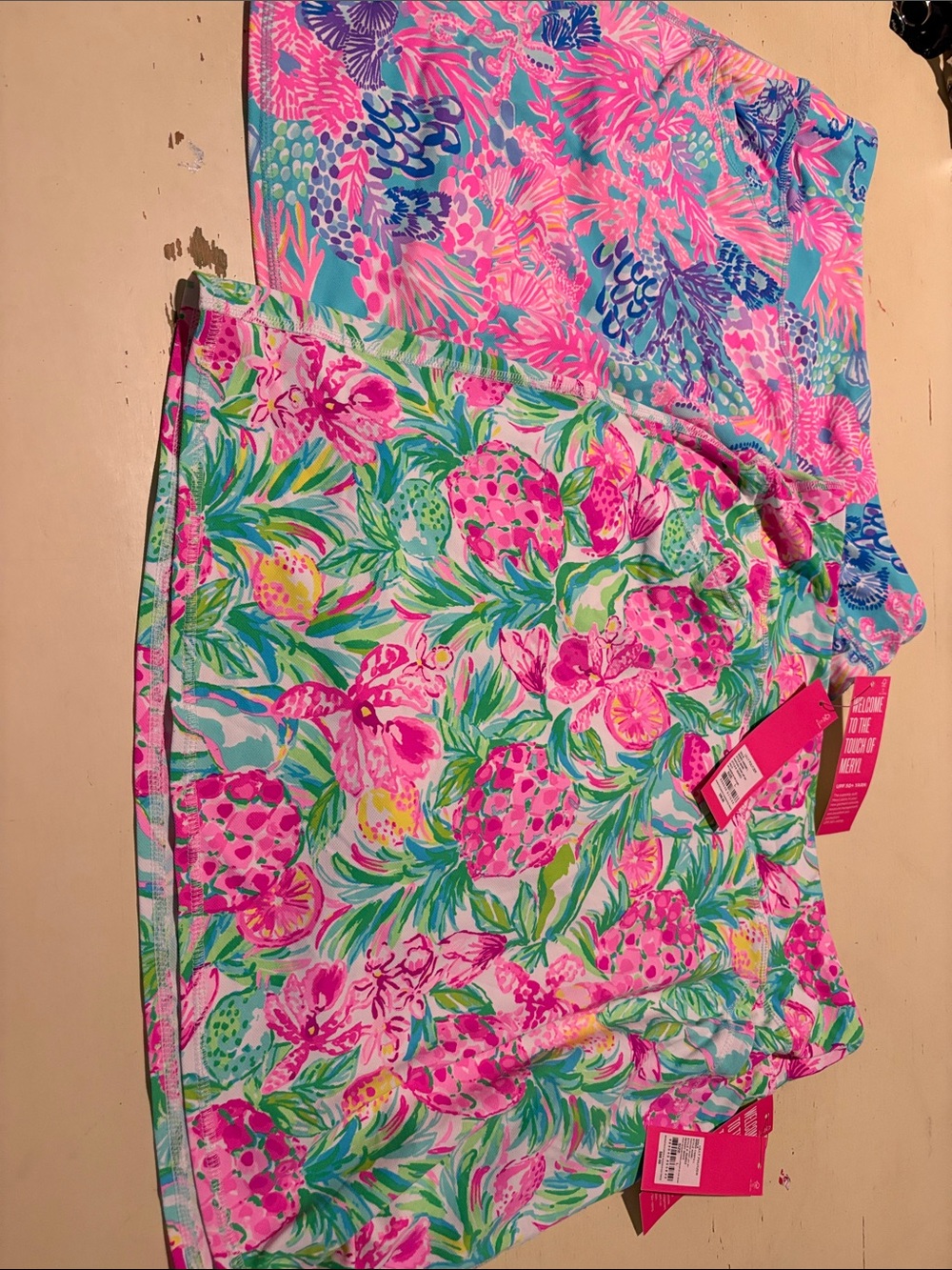 Lilly Pulitzer Maryana 2 Skort Bundle Size L Pink UPF 50+ Stretch Pockets NWT